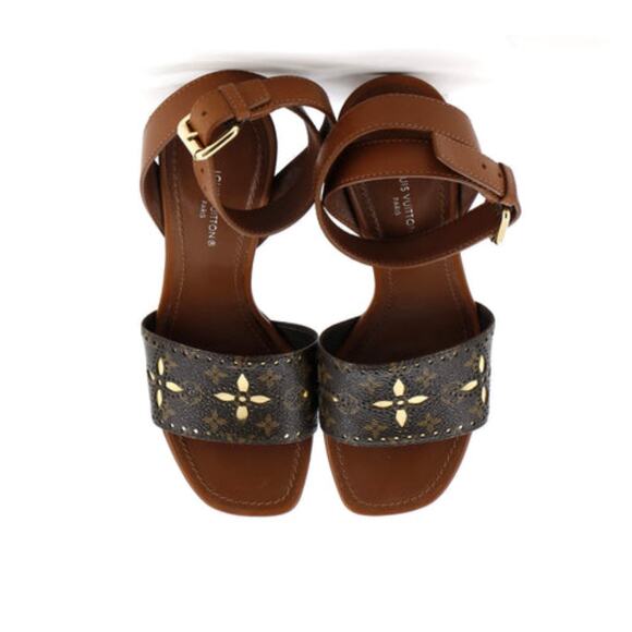 Louis Vuitton Silhouette Sandal – Authentic     SIZE 39 1/2 - Picture 1 of 9